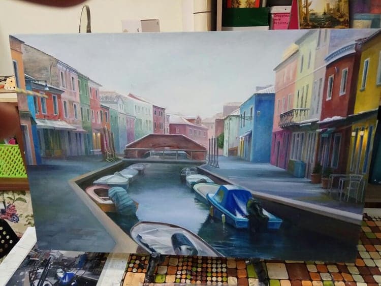 It's Snowing on the Island of Burano by Vera Kozyakova