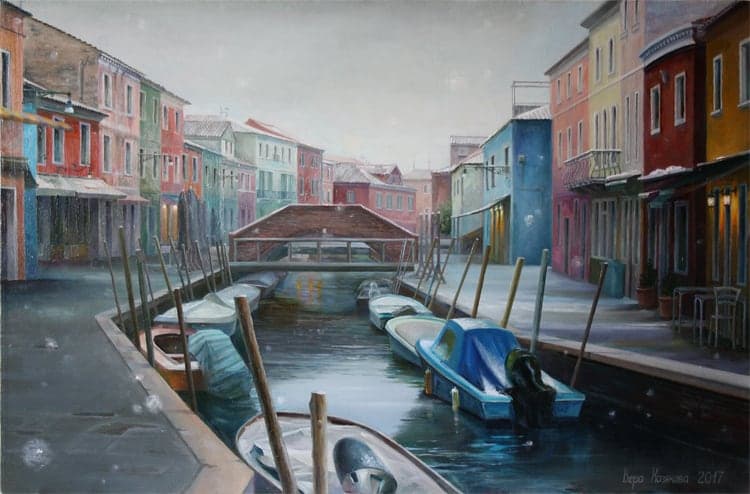 It's Snowing on the Island of Burano by Vera Kozyakova
