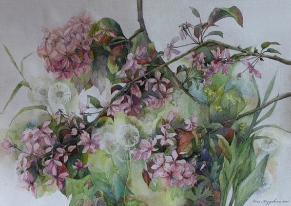 Plein Air Botanical Watercolor 2014 - 2015 by Vera Kozyakova