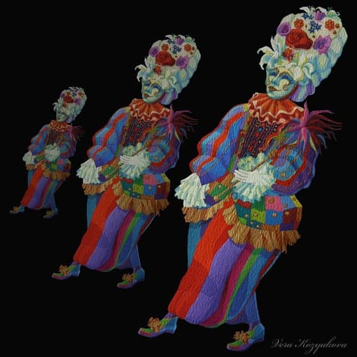 Venice Carnival Costume. Graphic Fantasy by Vera Kozyakova