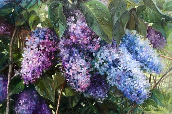 Lilacs after Rain by Vera Kozyakova