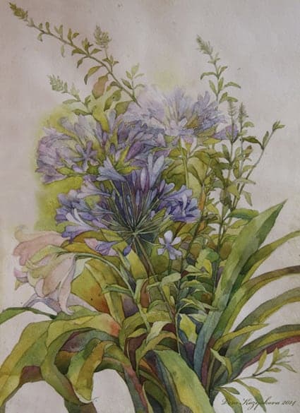 Plein Air Botanical Watercolor 2014 - 2015 by Vera Kozyakova